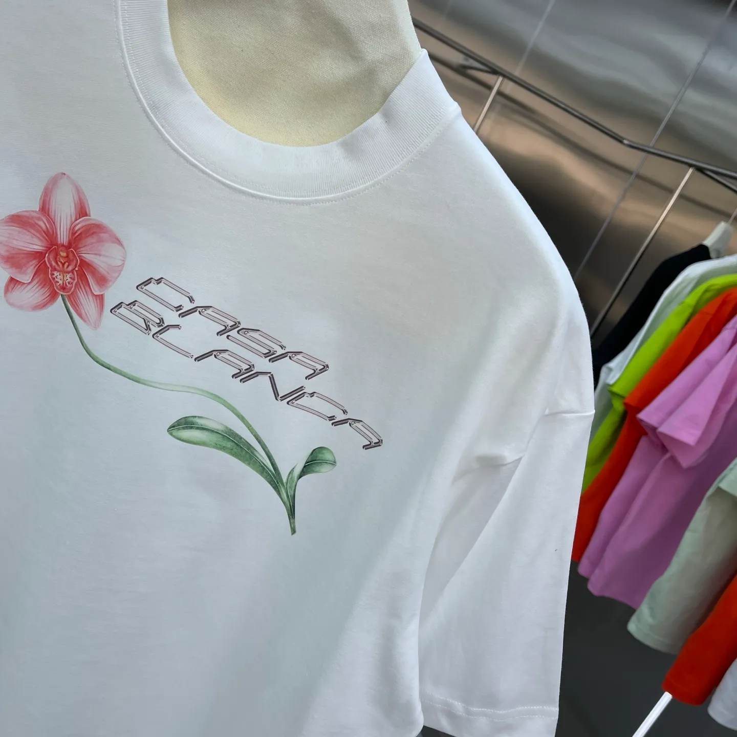 New Arrival Casablanca Classic Series T ～ ， ， 。 ， Classic ， In Stock ！ ：White Black Light Blue Orange Pink（5 ） Size：S M L XL XXL